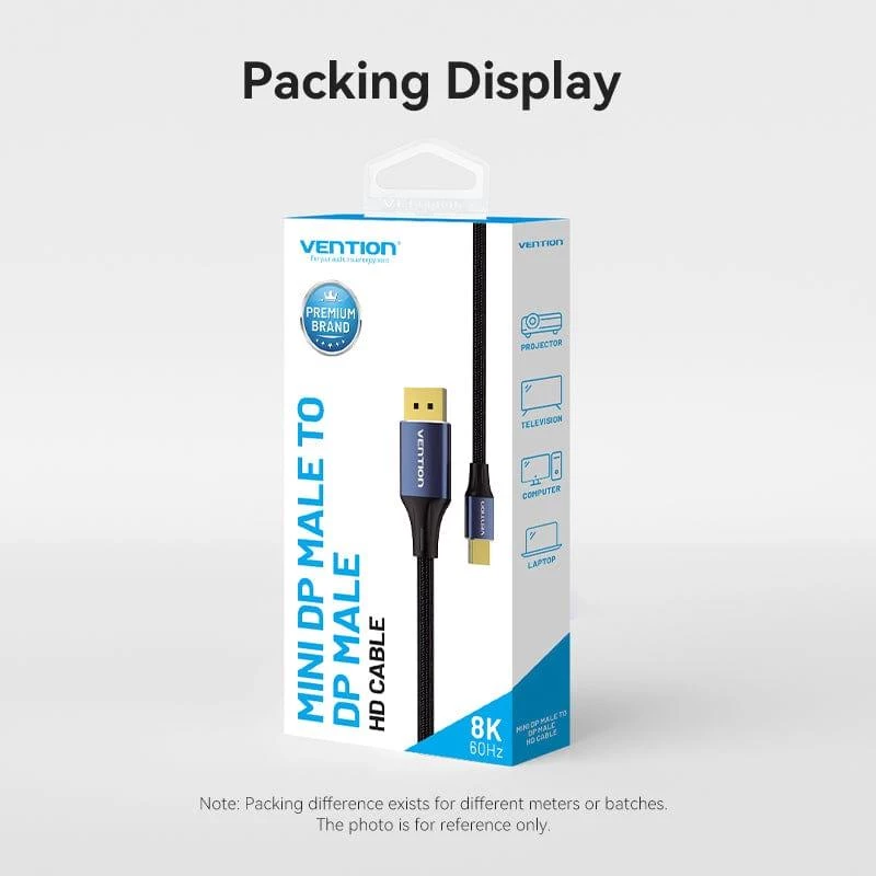 Mini DP–DP-kaapeli 2M/BLAU sininen Hcflh Vention