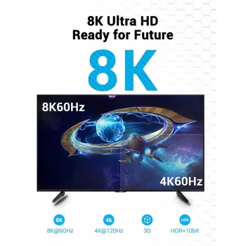 HDMI-kaapeli 8K/10M musta Aanbl Vention
