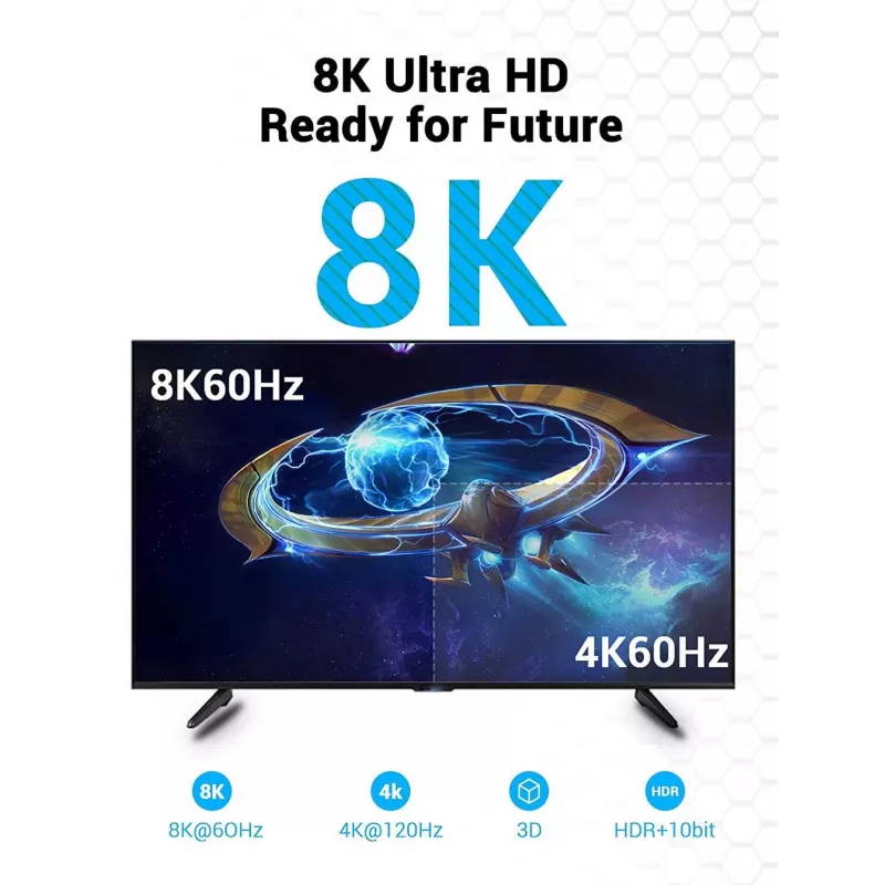 HDMI-kaapeli 8K/10M musta Aanbl Vention
