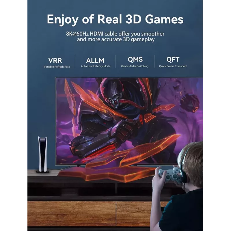 HDMI-kaapeli 8K/10M musta Aanbl Vention