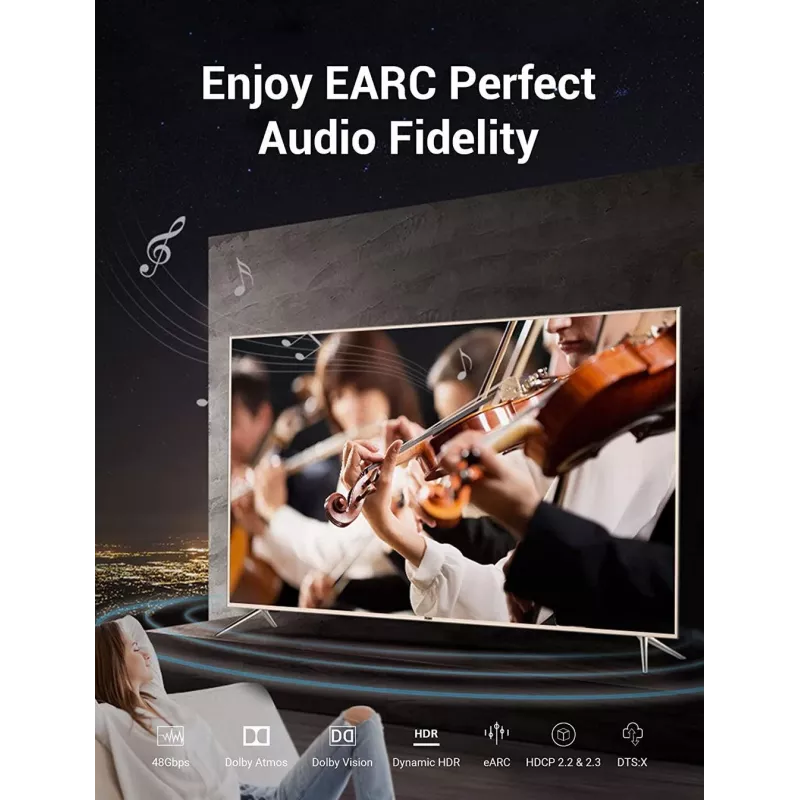 HDMI-kaapeli 8K/10M musta Aanbl Vention