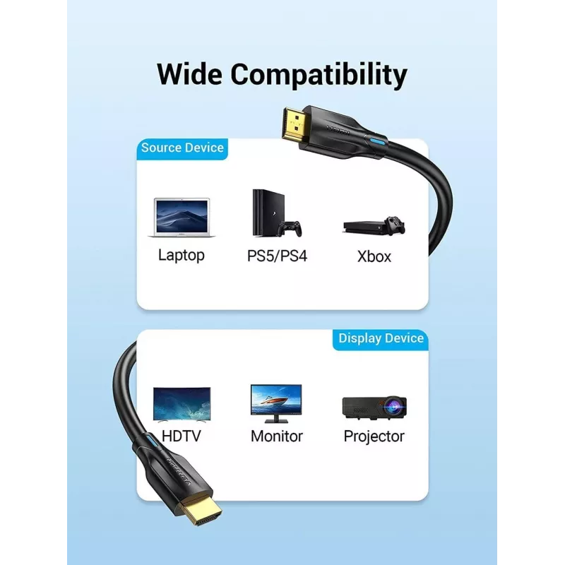 HDMI-kaapeli 8K/10M musta Aanbl Vention