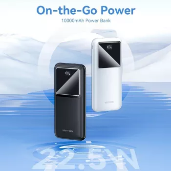 Powerbank USB 10000MAH 22.5W/SCHWARZ musta FHKB0 Vention
