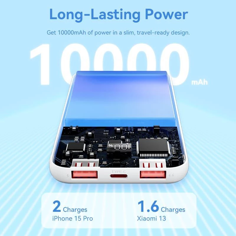 Powerbank USB 10000MAH 22.5W/SCHWARZ musta FHKB0 Vention