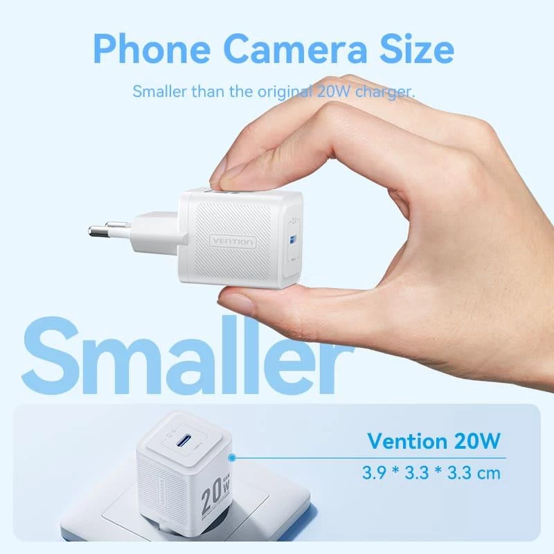 USB-C-verkkolaturi 20 W TZ-FEPW0-EU-02 Vention