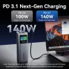 Varavirtalähde USB 27000MAH 140W/FKEH0 Vention