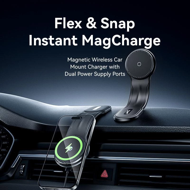 Mobiili autolaturi magneettinen/langaton musta KSJB0 Vention