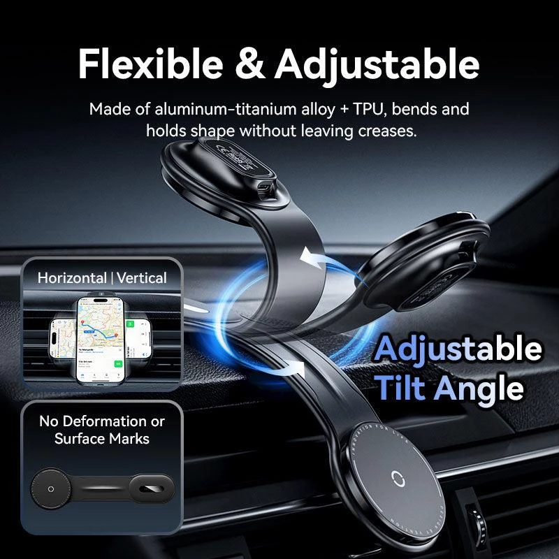 Mobiili autolaturi magneettinen/langaton musta KSJB0 Vention