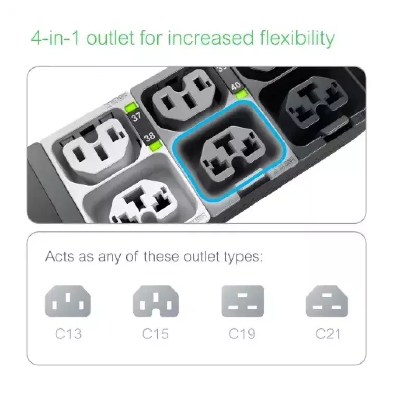 PDU APC NetShelter Rack Advanced 48 AC-pistorasiaa 0U musta