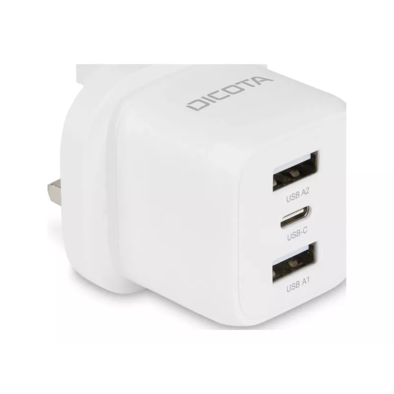 Dicota virtalähde - kompakti, kannettava - 32 wattia - 3 A - 3 lähtöporttia (USB-C, 2 x USB)