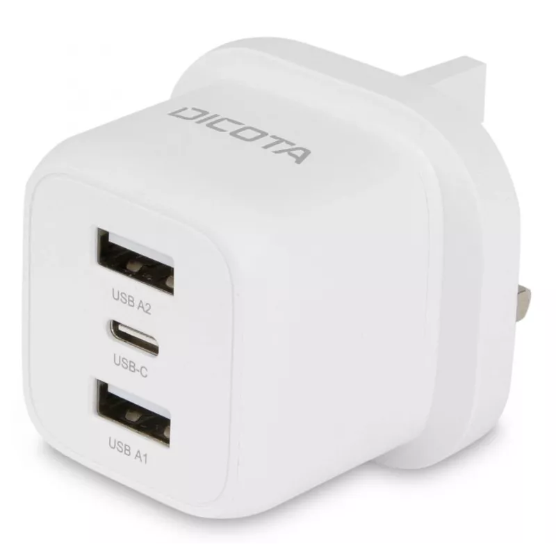 Dicota virtalähde - kompakti, kannettava - 32 wattia - 3 A - 3 lähtöporttia (USB-C, 2 x USB)