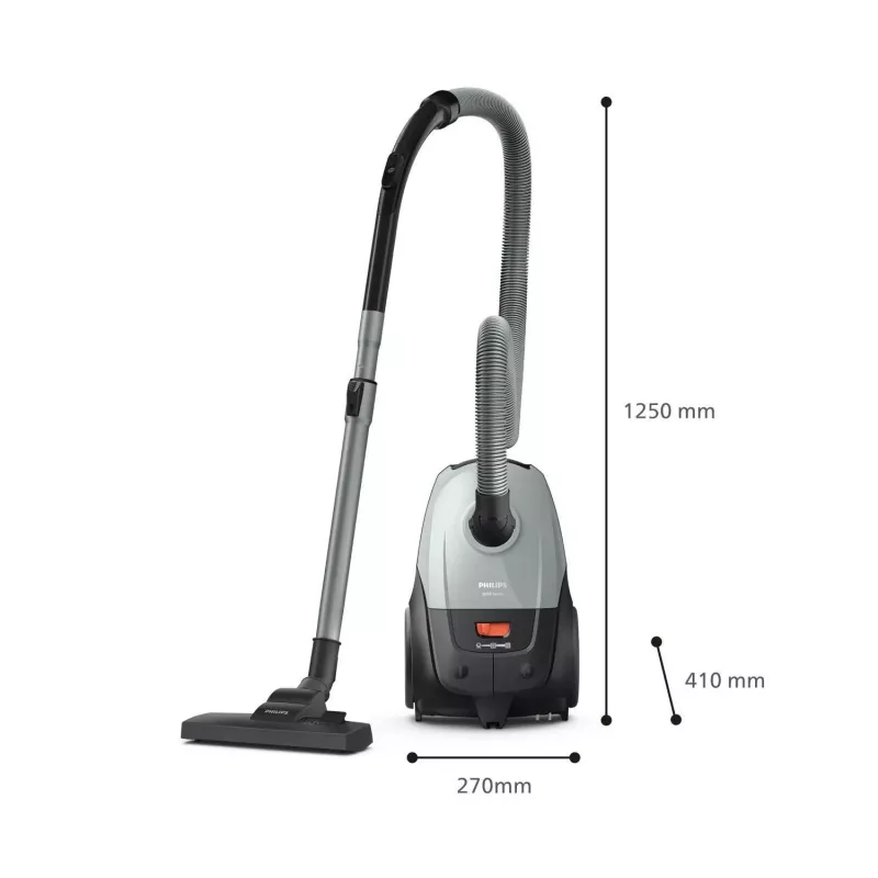 Philips XD2142/12 pölynimuri — 850 W, 3 L pölypussi, HEPA-suodatin, kuivaimurointi