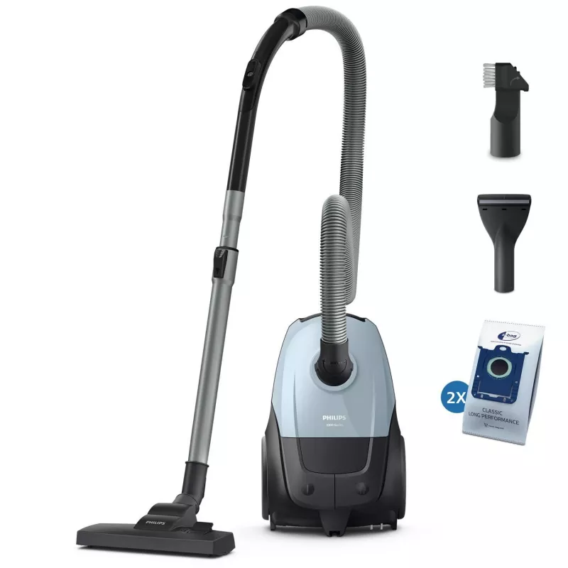 Philips 2000 series XD1142/10 pölynimuri — 800 W, 3 L pölypussi, HEPA-suodatin, kuivaimurointi
