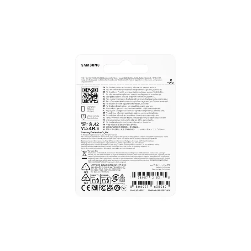 Muistikortti MB-MB512T/WW T7 microSD 512GB