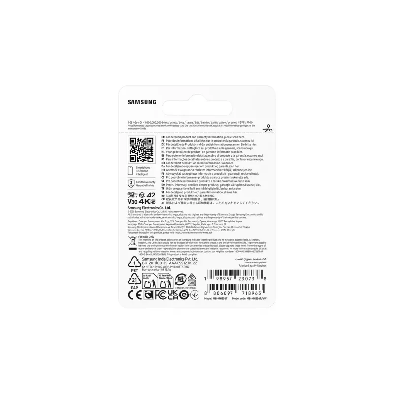 Muistikortti MB-MH256T/WW T9 microSD 256GB