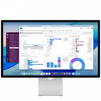 Apple Studio Display -näyttö (vakioglas) kallistettavalla ja korkeussäädettävällä jalustalla