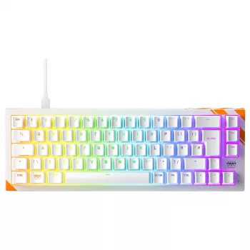 Mekaaninen pelinäppäimistö Cherry K5 Pro TMR Compact — 65% QWERTY USB langallinen, RGB, magneettikytkin, oranssi/valkoinen