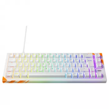Mekaaninen pelinäppäimistö Cherry K5 Pro TMR Compact — 65% QWERTY USB langallinen, RGB, magneettikytkin, oranssi/valkoinen