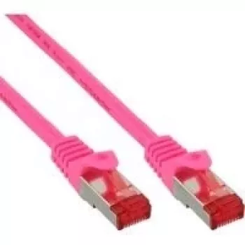 Patchkaapeli InLine S/FTP PiMF Cat6 250 MHz RJ-45–RJ-45 PVC kupari pinkki 0,3 m