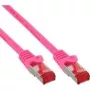 Patchkaapeli InLine S/FTP PiMF Cat6 250 MHz RJ-45–RJ-45 PVC kupari pinkki 0,3 m