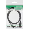 InLine USB 2.0 kaapeli USB A uros – Mini-USB B uros, 90° ylöspäin taivutetut liittimet, 1,5 m, musta