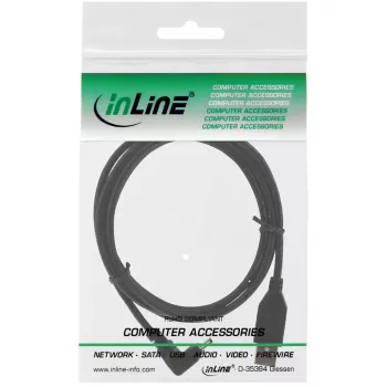 InLine USB 2.0 kaapeli USB A uros – Mini-USB B uros, 90° ylöspäin taivutetut liittimet, 1,5 m, musta