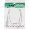 USB 2.0 kaapeli InLine Type-A (kulma) – Type-B uros, 0,3 m, läpinäkyvä