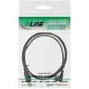 USB Type-A uros / Mini-USB uros 5 Pin kulma 90° musta 0,3m InLine 34203
