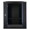 Extralink Lite 12U 530X400 seinäasennus rack-kaappi musta, välilevyllä