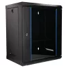Extralink Lite 12U 530X400 seinäasennus rack-kaappi musta, välilevyllä