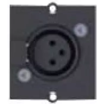 Bachmann - modulaarinen Faceplate-Snap-In - 3 PIN XLR - musta