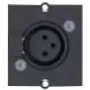 Bachmann - modulaarinen Faceplate-Snap-In - 3 PIN XLR - musta