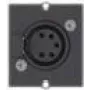 Bachmann Custom Module 1 x XLR-pistorasia - modulaarinen Faceplate-Snap-In - XLR (5-pin) - musta (917.101)