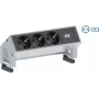 BACHMANN DESK2 1x suojakosketinpistorasia 1x USB-laturi ruostumaton teräs (902.5712)