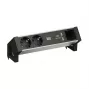 BACHMANN DESK2 ALU musta 2x suojakosketinpistorasia 1x USB-laturi 1x ABD GST18