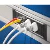 Pistorasialista Bachmann STEP ALU 1x USB 1x Custom-moduuli 2x pistorasia