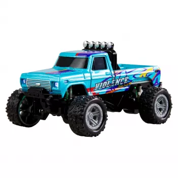 RC-monsteriauto Amewi DieCast 1:64 RTR sininen – painevalettu 1:64 mittakaava, ajovalmis