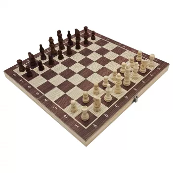 Extralink Toys puinen shakki 3W1 tammi + SZACHY + tryktrak