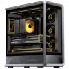 Jonsbo D401 PC-kotelo, Midi Tower, ATX, karkaistu lasi – musta