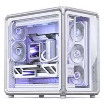 Jonsbo X400 PC-kotelo, Midi Tower, ATX, karkaistu lasi – valkoinen