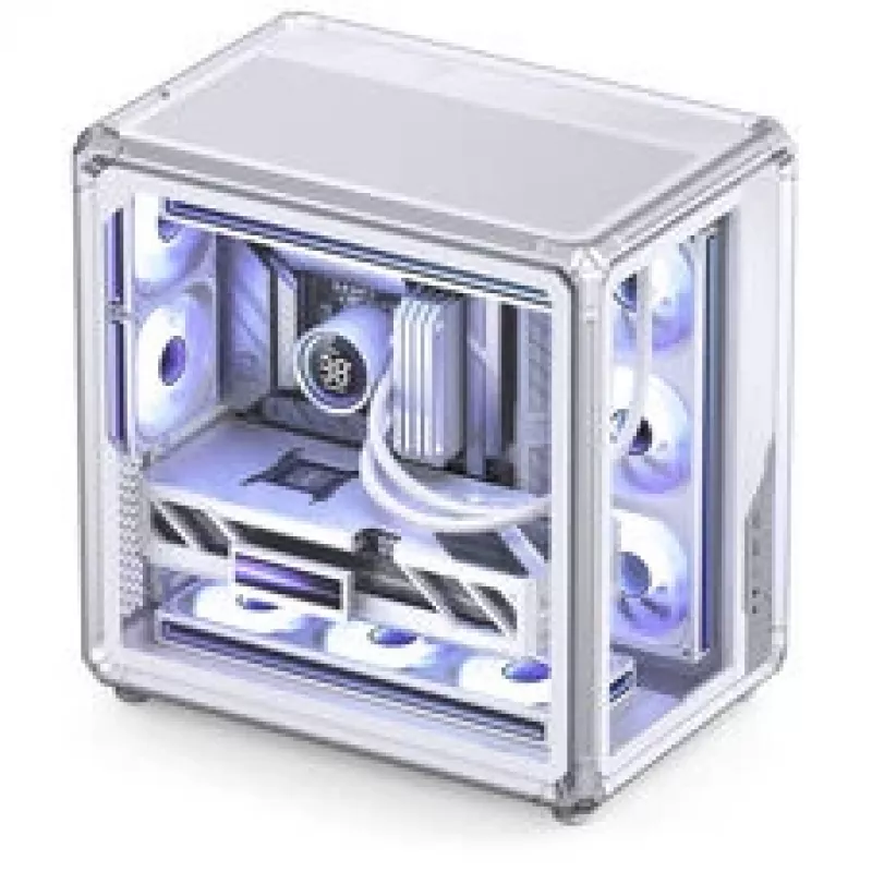 Jonsbo X400 PC-kotelo, Midi Tower, ATX, karkaistu lasi – valkoinen
