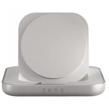 Langaton magneettinen yöpöytälaturi Zens ZESC20W/00 — valkoinen, MagSafe-yhteensopiva 15W langaton lataus