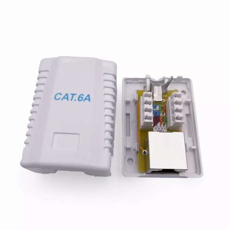 Seinäasennettava suojattu verkkopistorasia GEMBIRD 1×RJ45 Cat6A FTP