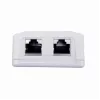 Seinäasennettava suojattu verkkopistorasia GEMBIRD pinta-asennettava 2×RJ45 Cat6A FTP