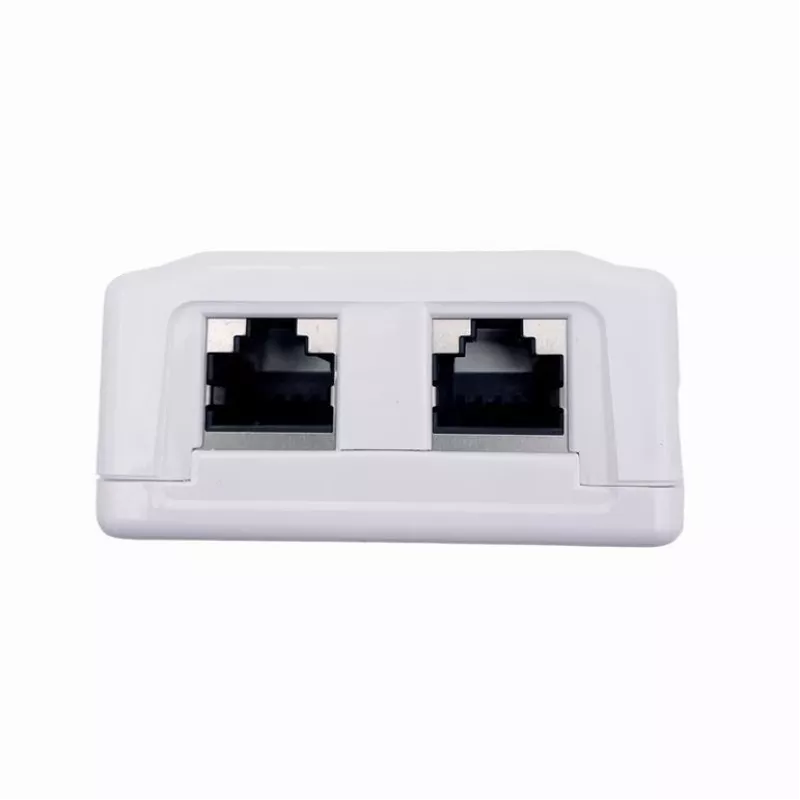 Seinäasennettava suojattu verkkopistorasia GEMBIRD pinta-asennettava 2×RJ45 Cat6A FTP