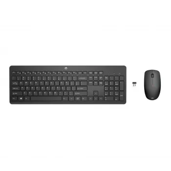 HP 230 langaton hiiri- ja näppäimistöyhdistelmä, täysikokoinen, langaton, RF Wireless, kalvo, musta, hiiri mukana