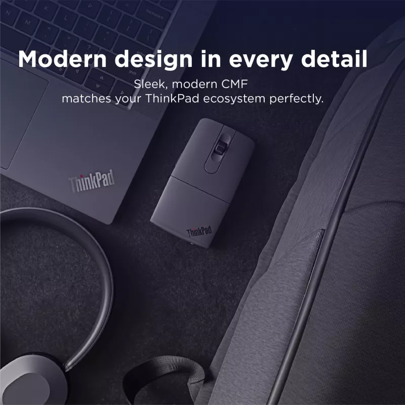 Langaton kaksikätinen Bluetooth-hiiri Lenovo 4Y51T62792 — IR LED, 4000 DPI, 7 painiketta, rulla, harmaa
