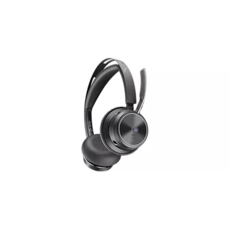 HP Poly Voyager Focus 2-M USB-C-C kuulokemikrofoni USB-C/A-sovitin lataustelakka Poly+ 3 vuotta