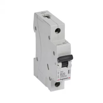 Johdonsuojakatkaisija Legrand 419137 B20A 1P 6kA — B20A yksinapainen miniatyyri-johdonsuojakatkaisija, 6 kA katkaisukyky