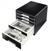 Leitz Desk Cube 5-laatikkoinen, 5 laatikkoa, muovi, musta, 1 kpl, 270 mm, 287 mm